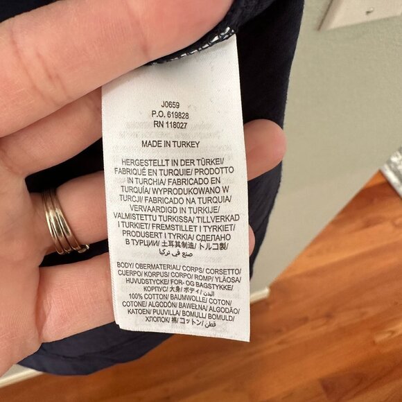 Boden Eda Embroidered Tunic Top Mini Dress Women's size US 4 Navy - Picture 6 of 9